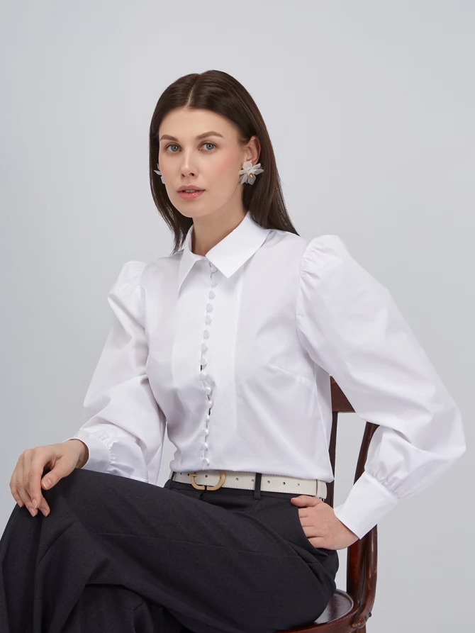 Блузка однотонная