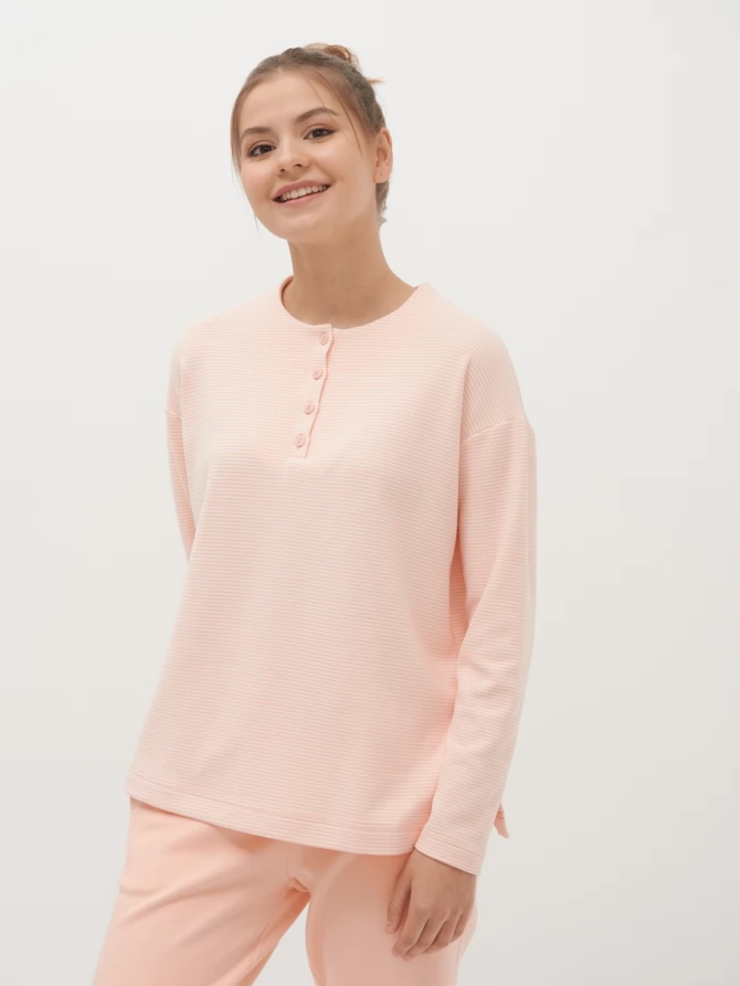 Костюм лонгслив и брюки на пуговицах