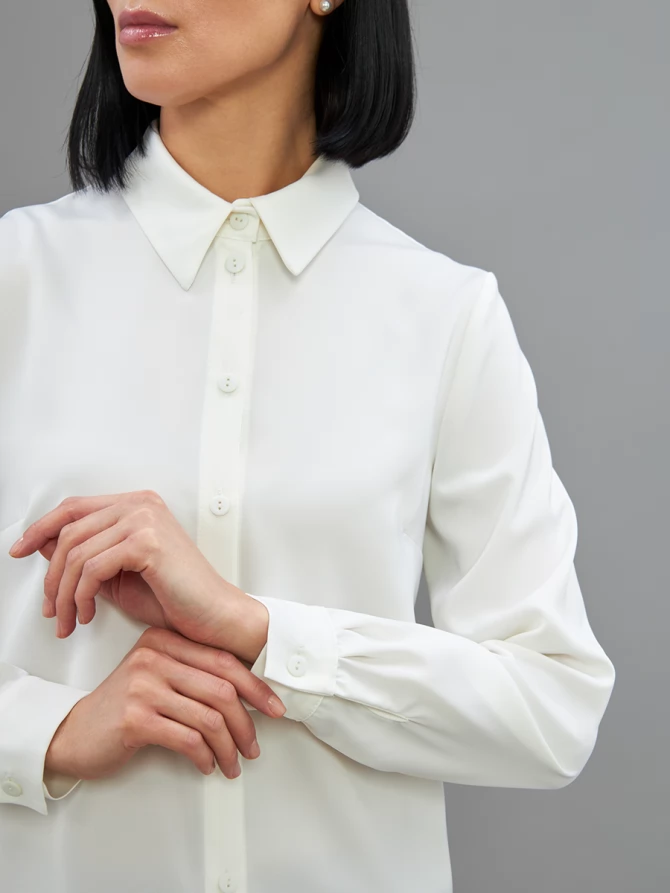 Блузка с галстуком  OD-881-4 белый