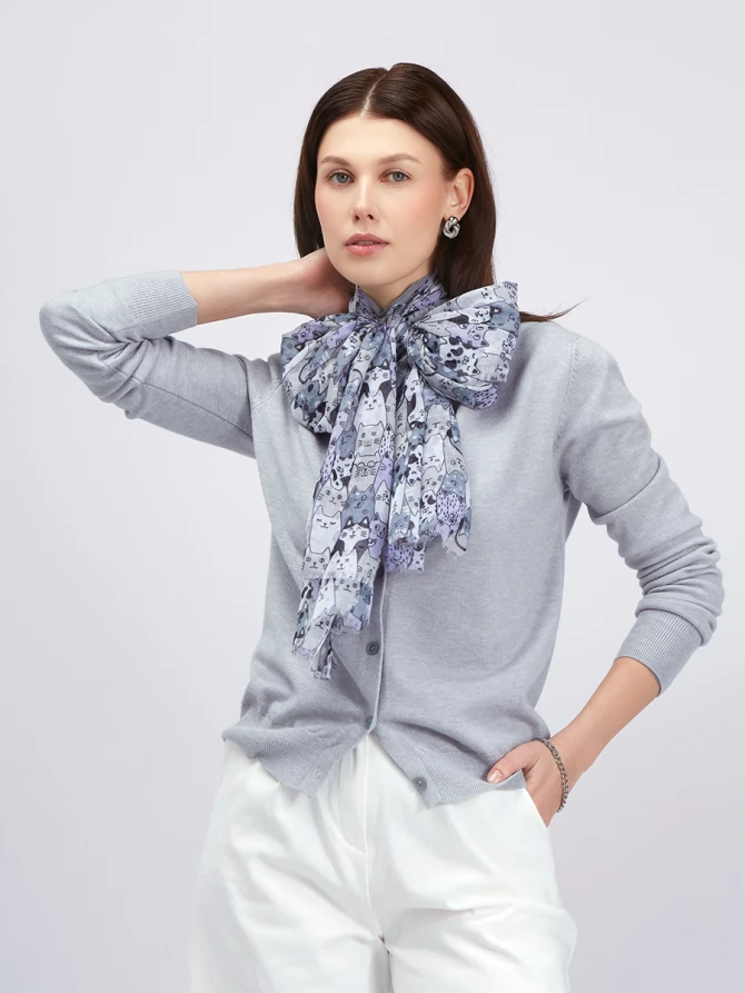 Палантин с принтом «Котики»