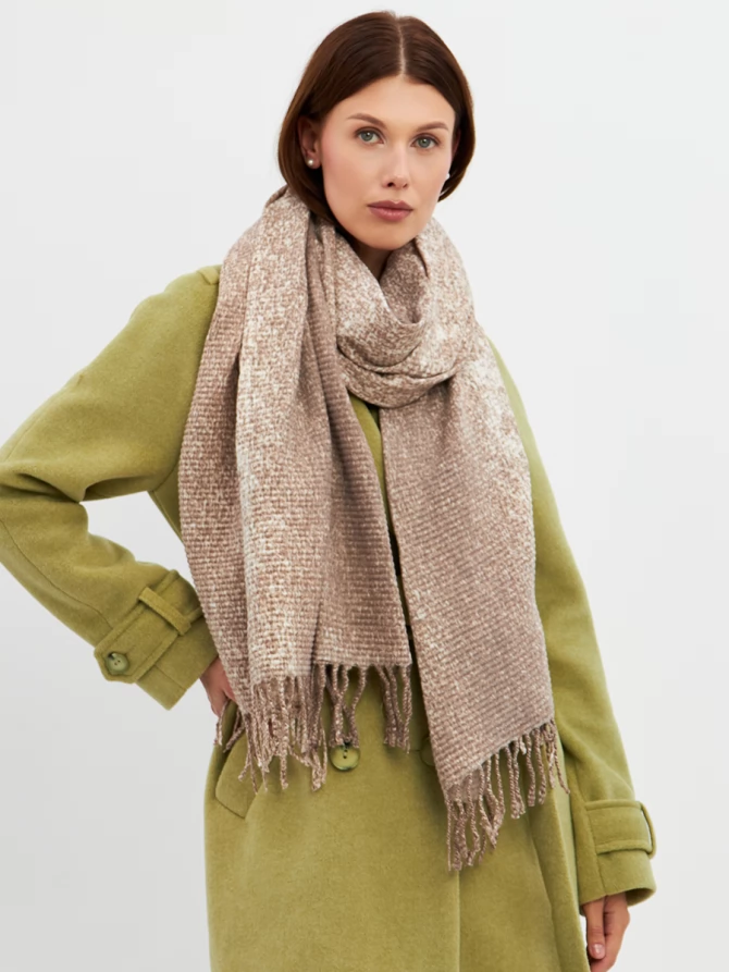 Палантин женский двусторонний с градиентным эффектом