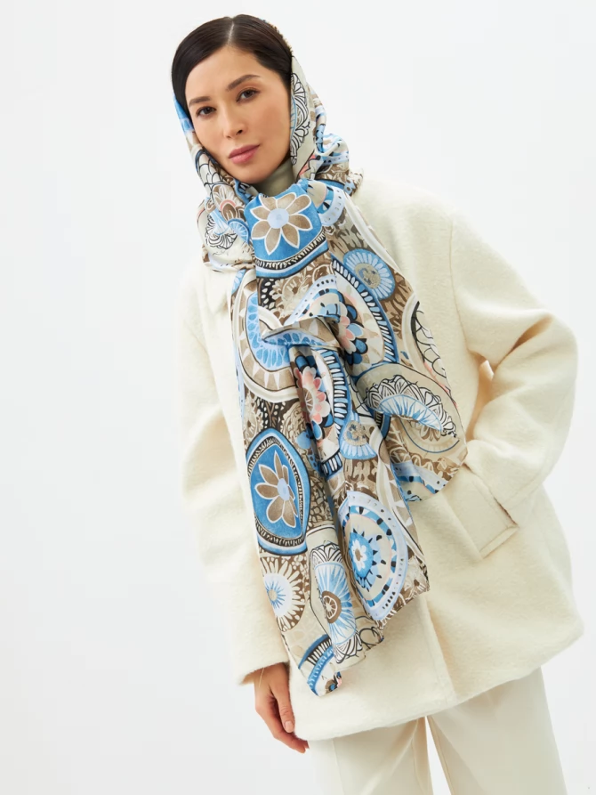 Палантин женский арт-деко двусторонний
