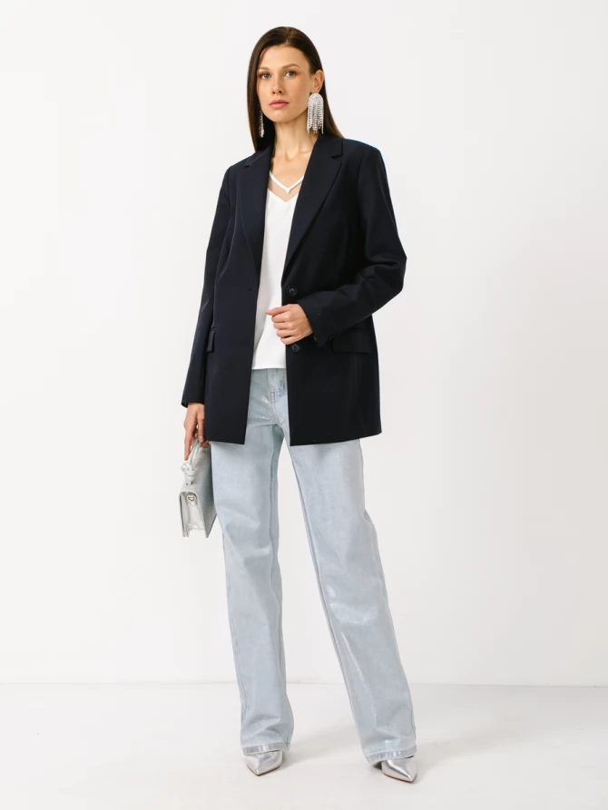 Жакет длинный OD-839-3 т.синий