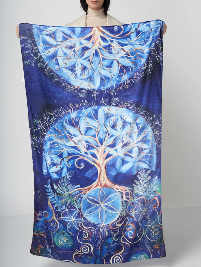 Палантин женский с гипнотическим рисунком KSH16-1457-3