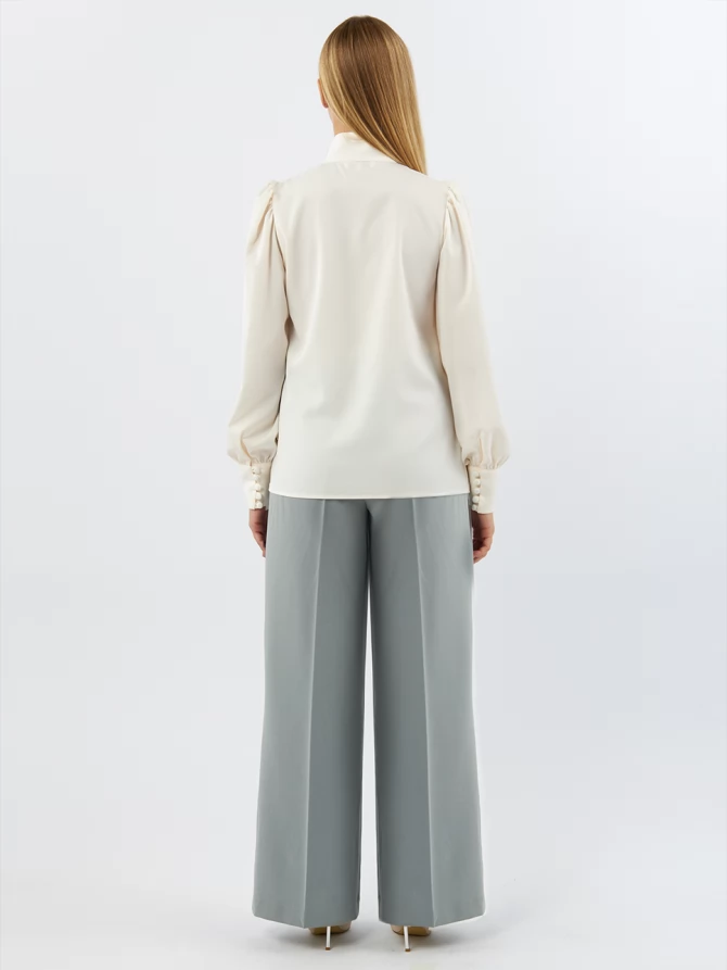 Блуза-косоворотка много пуговиц OD-550-16 сливочный