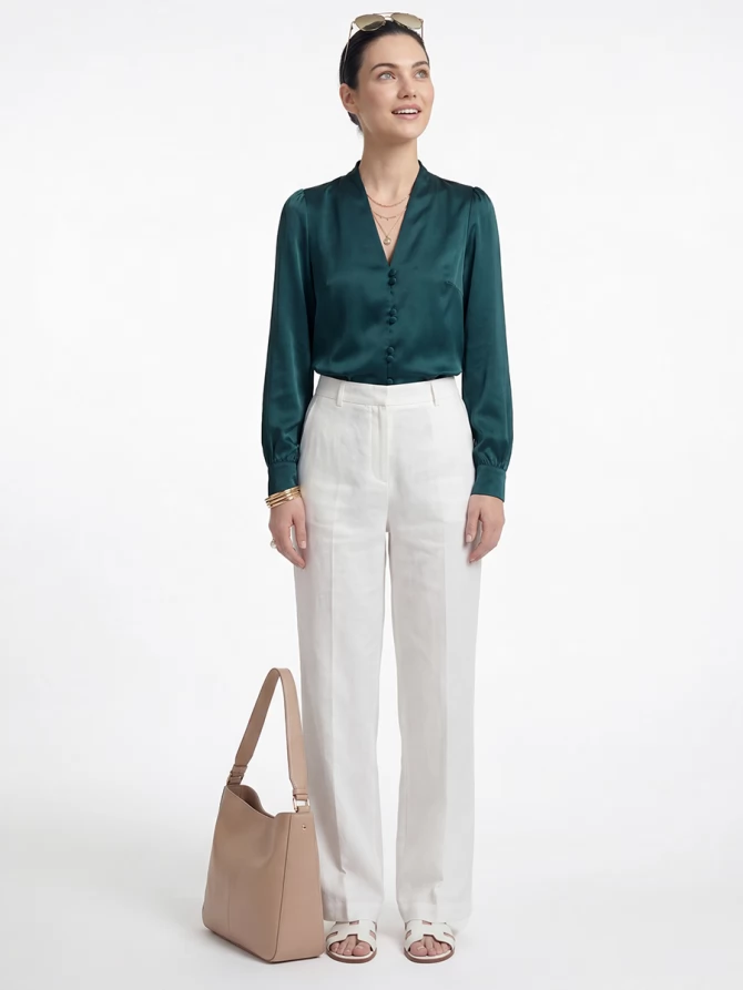 Блузка OD-735-18 бутылочный