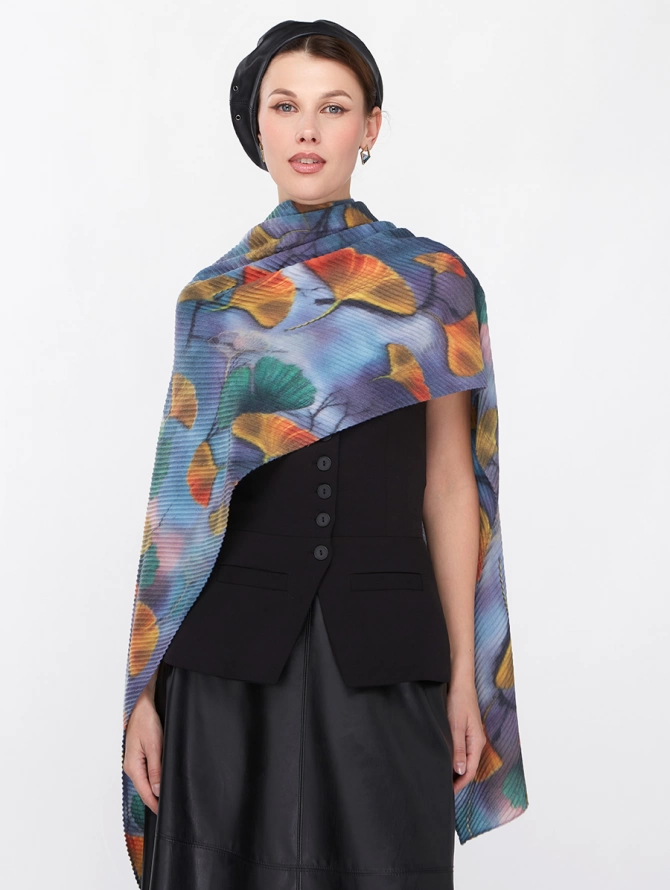 Палантин женский с принтом Ginkgo