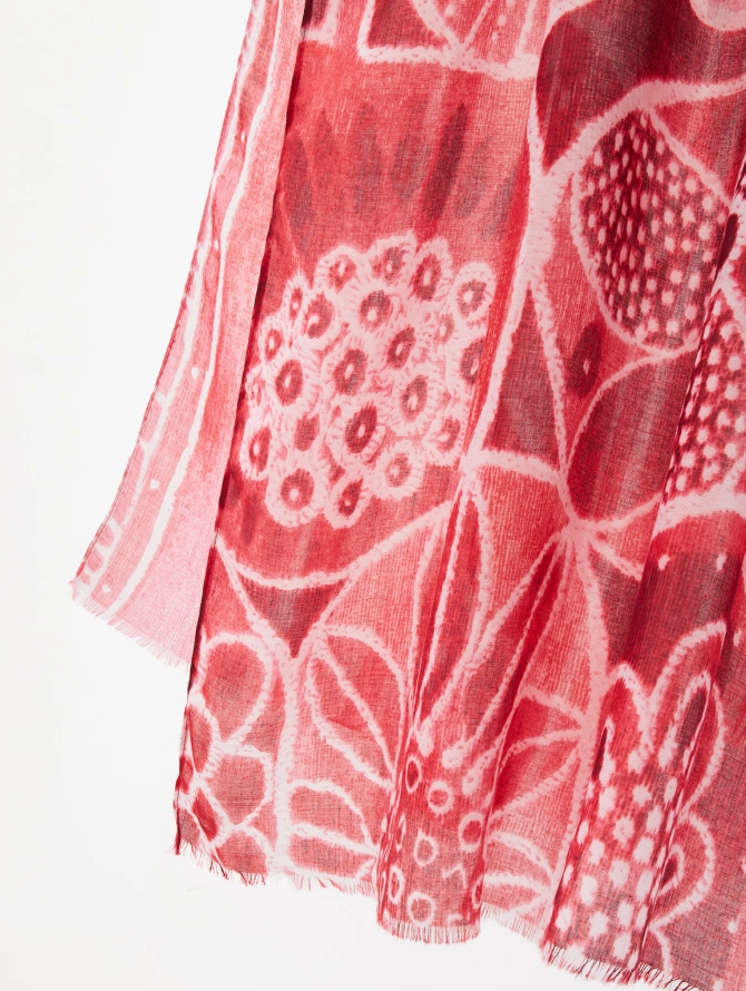 Палантин женский двусторонний с принтом арт-деко D2H-135-2