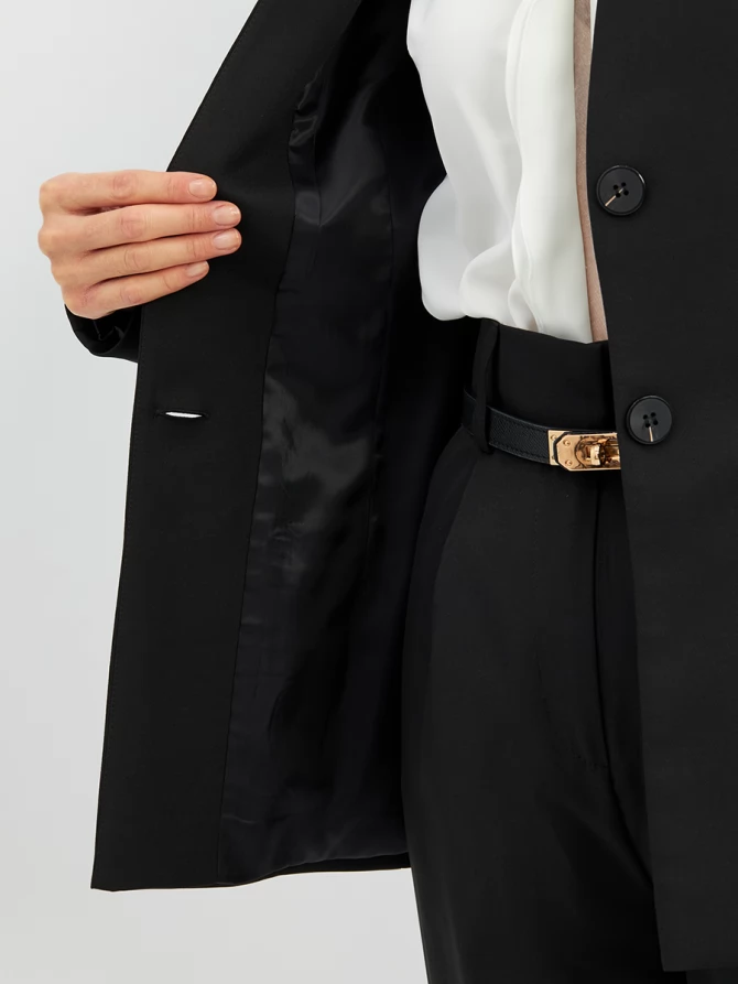 Жакет без воротника OD-876-1 черный