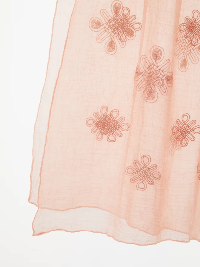 Палантин женский двусторонний с вышивкой арт-деко BB-1352-8