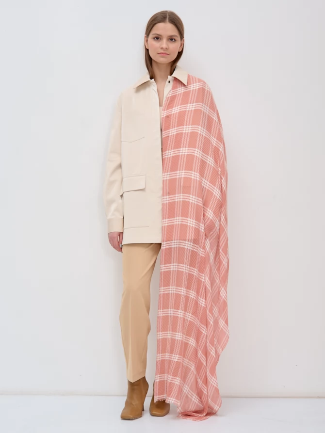 Палантин жатый в клетку