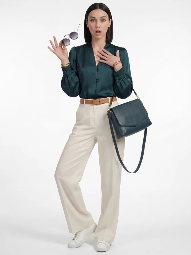 Блузка OD-735-18 бутылочный