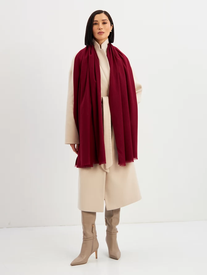 Палантин женский бордовый RH25-135-4