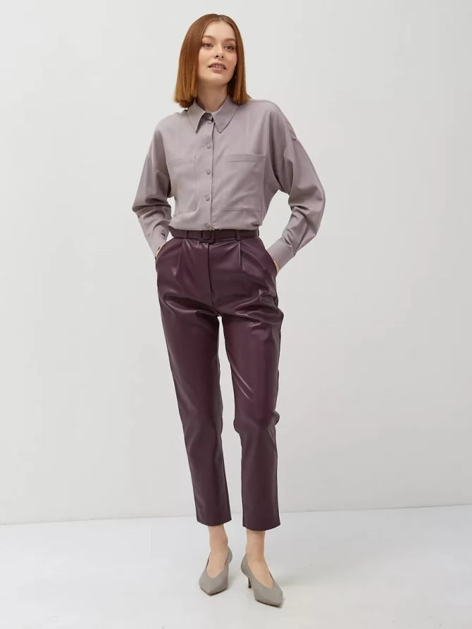 Рубашка с прострочкой спереди