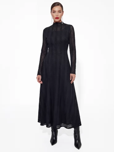 Платье теплое кружевное OD-846-5 черный