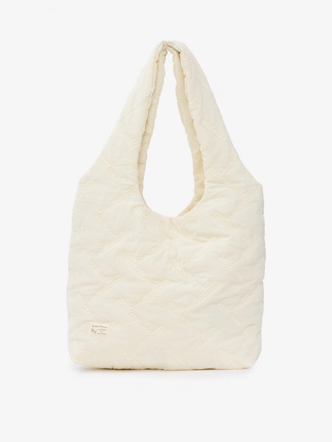 Стеганая сумка на магнитных кнопках OD-1053-1 бежевый