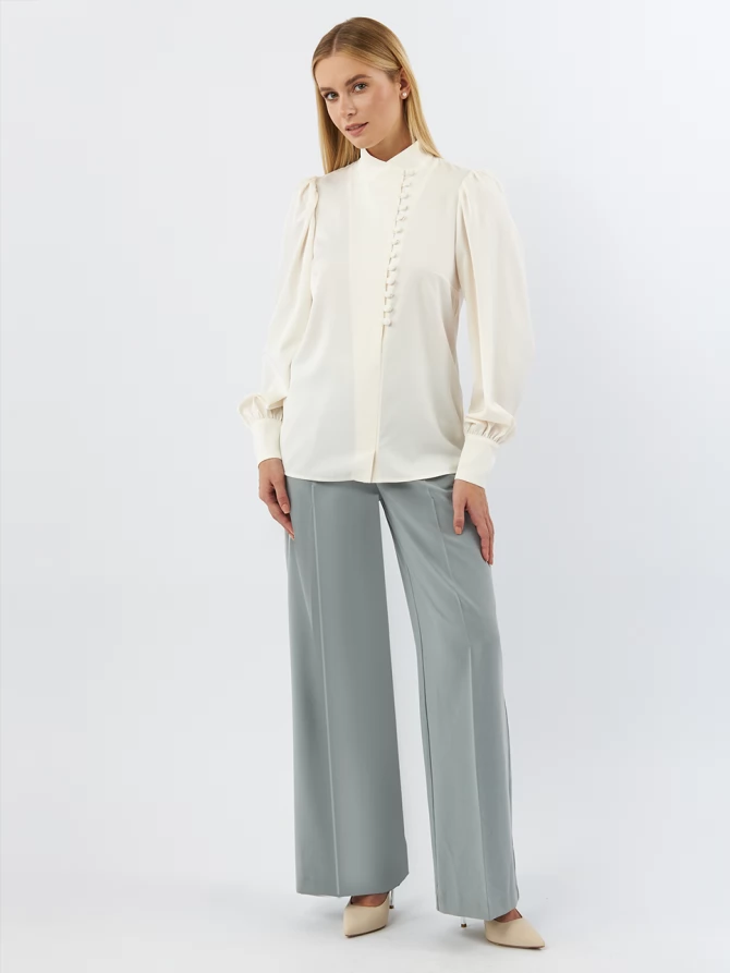 Блуза-косоворотка много пуговиц OD-550-16 сливочный