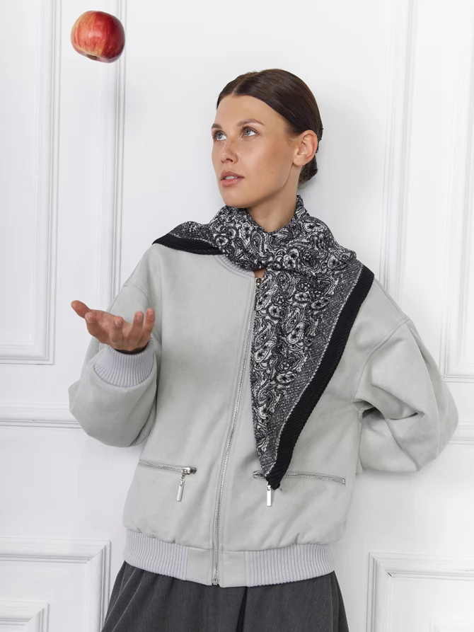 Платок с узором из жатой ткани SPR-854-3