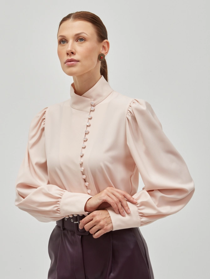 Блуза-косоворотка с множеством пуговиц OD-550-10