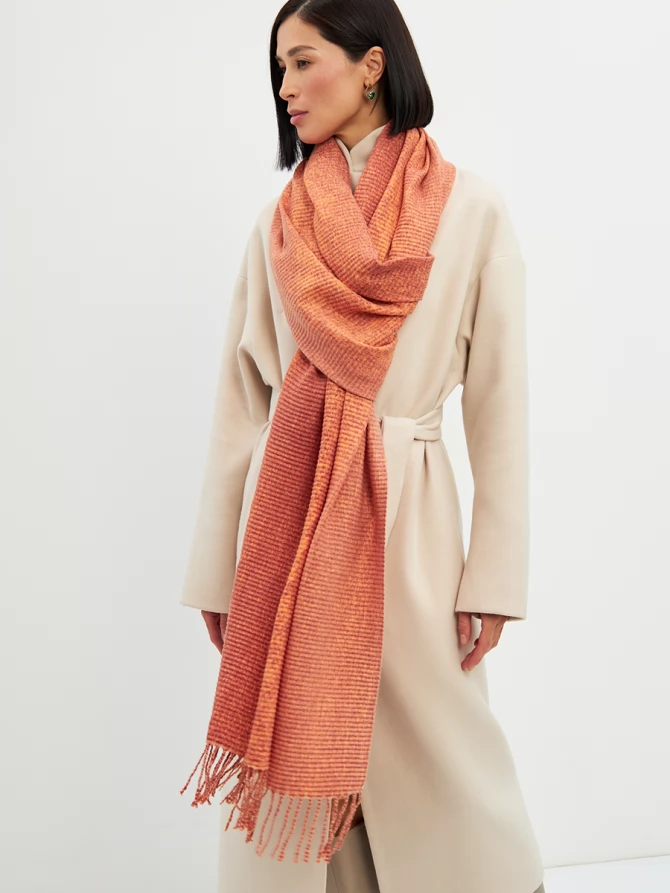 Палантин женский двусторонний с градиентом