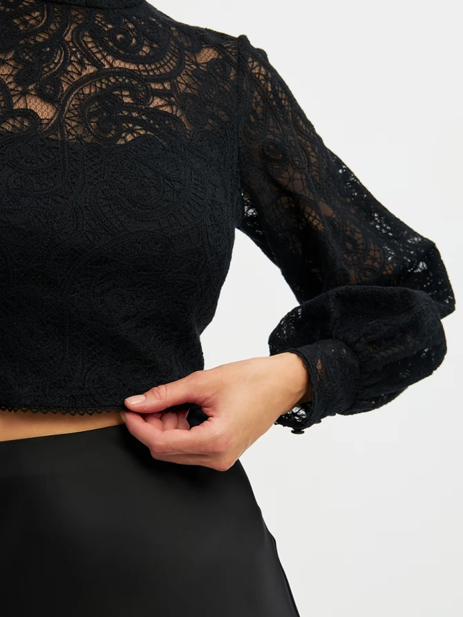Блузка из кружева OD-969-2 черный