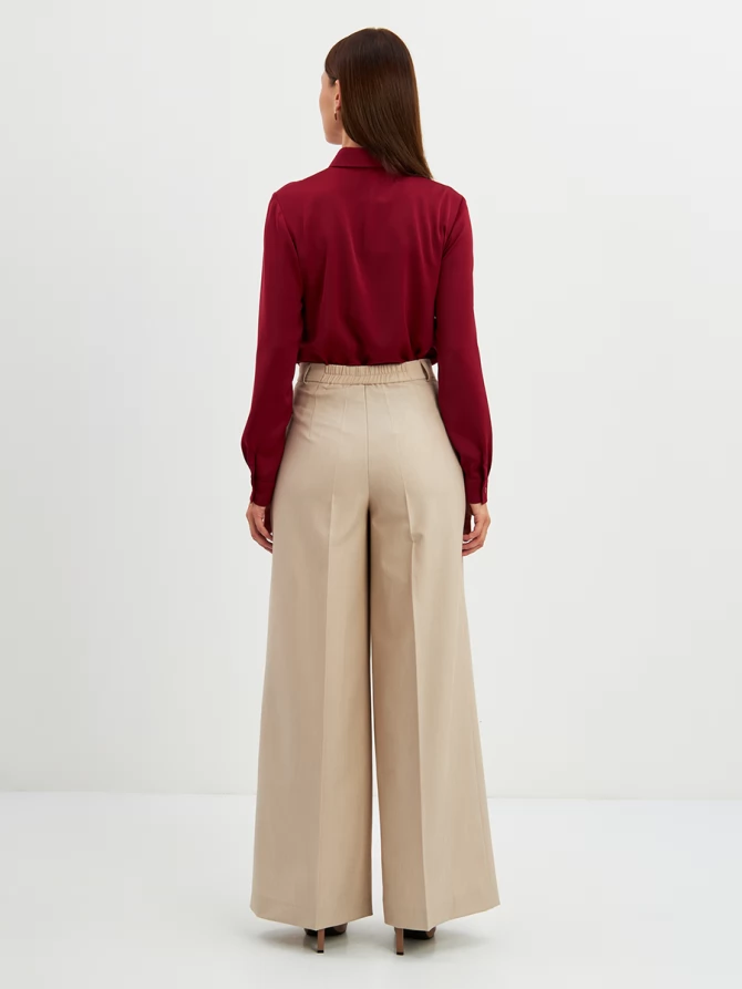 Брюки из костюмной ткани OD-922-3 бежевый