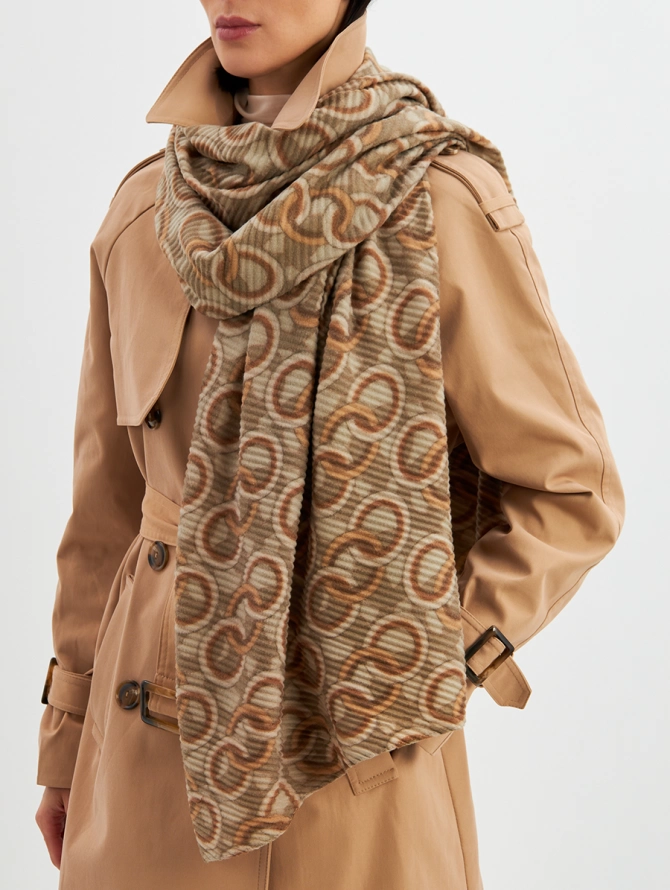 Палантин двусторонний с орнаментом из колец