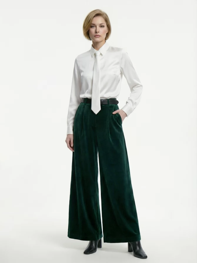 Блузка с галстуком  OD-881-4 белый