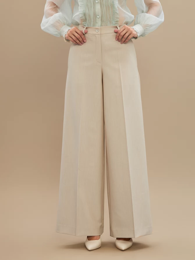 Брюки из костюмной ткани OD-922-3 бежевый