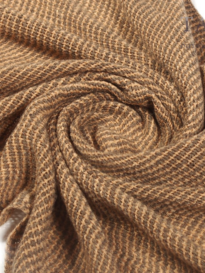 Палантин трикотажный в оттенке Капучино с узором