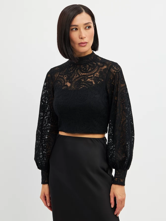 Блузка из кружева OD-969-2 черный