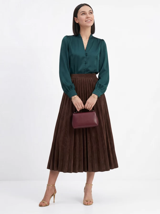 Блузка OD-735-18 бутылочный