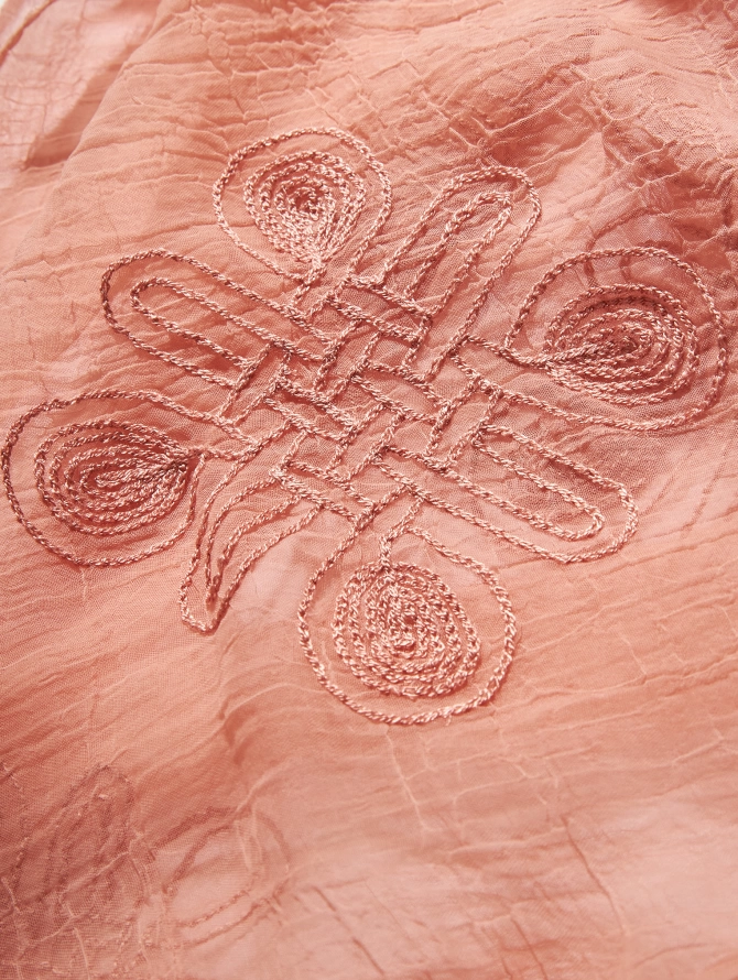 Палантин женский двусторонний с вышивкой арт-деко BB-1352-8