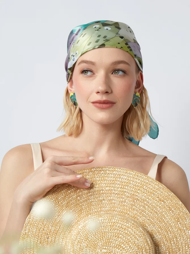 Платок женский с авторским принтом KSH16-67-3