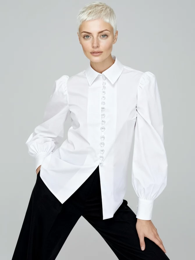 Блузка однотонная