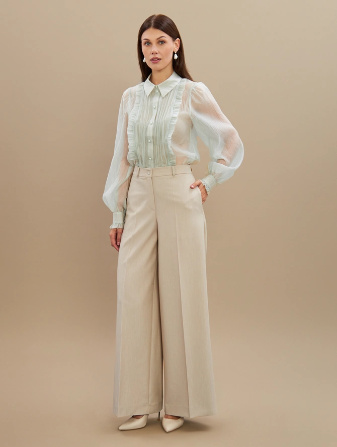 Брюки из костюмной ткани OD-922-3 бежевый