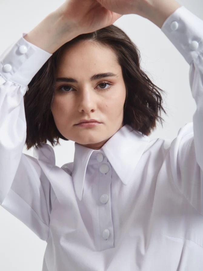 Блузка однотонная