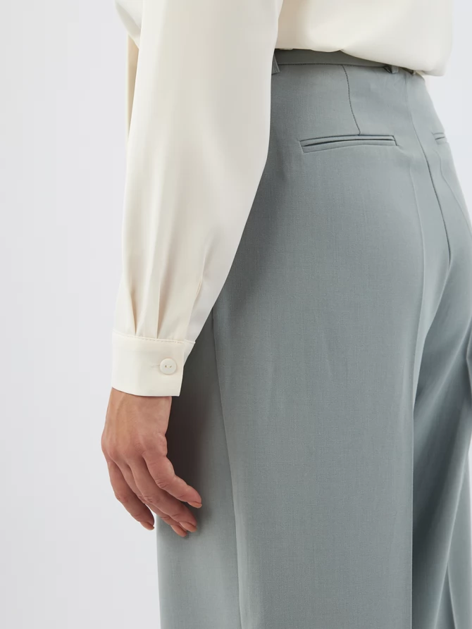 Блузка с галстуком  OD-881-7 сливочный