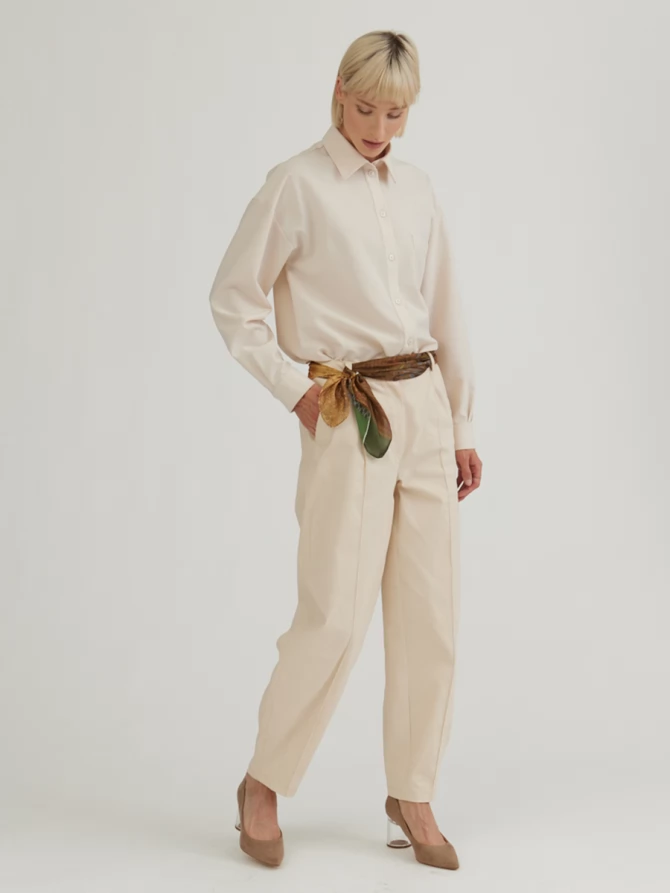 Брюки с простроченной стрелкой