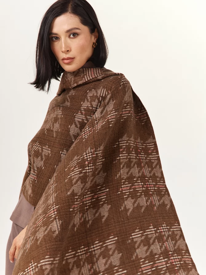 Палантин женский в клетку RH10-16-4