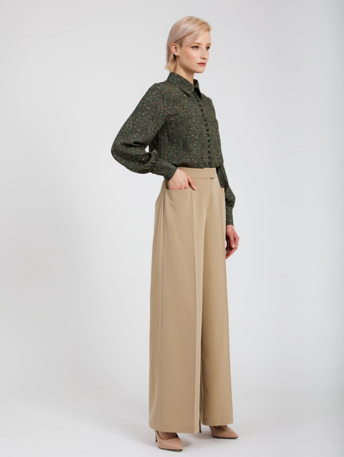 Брюки-палаццо со стрелками