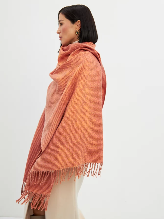 Палантин женский двусторонний с градиентом