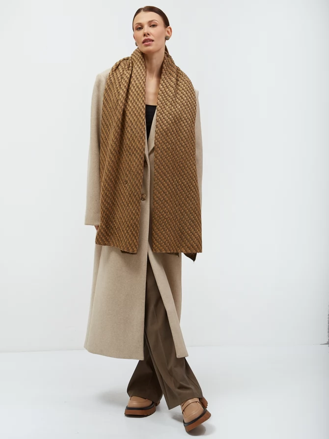 Палантин двусторонний с бахромой RH-135-1