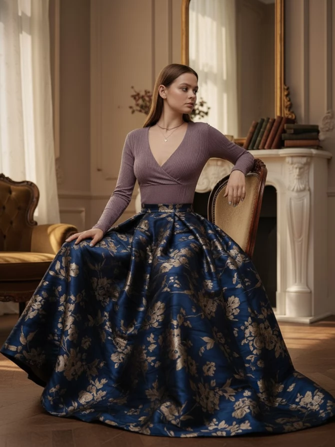 Боди в рубчик с длинным рукавом и V-образным вырезом