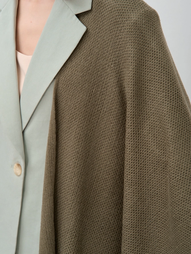 Палантин вязаный с бахромой GN-17-9