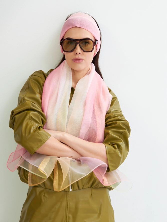 Палантин женский двусторонний с градиентным принтом SH25V-16-4