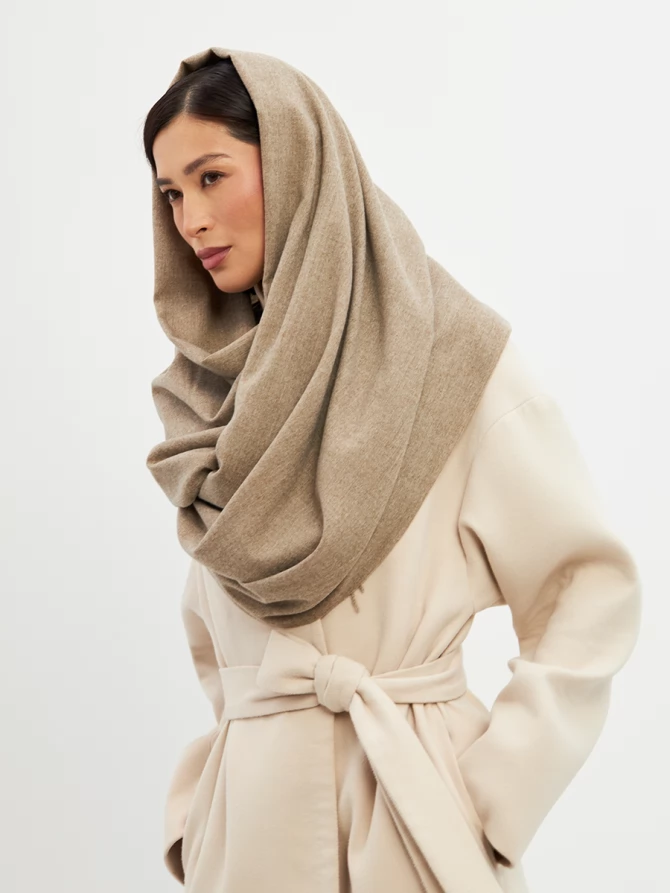 Палантин женский RH25-125-29 бежевый двусторонний