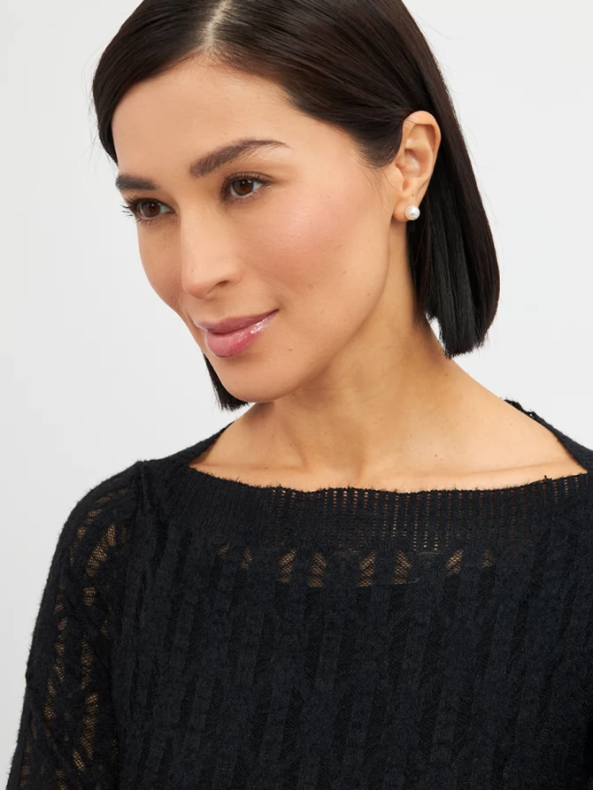 Платье из трикотажного кружева OD-904-2 черное