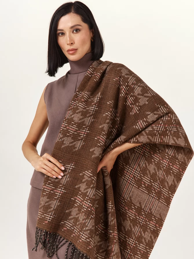 Палантин женский в клетку RH10-16-4