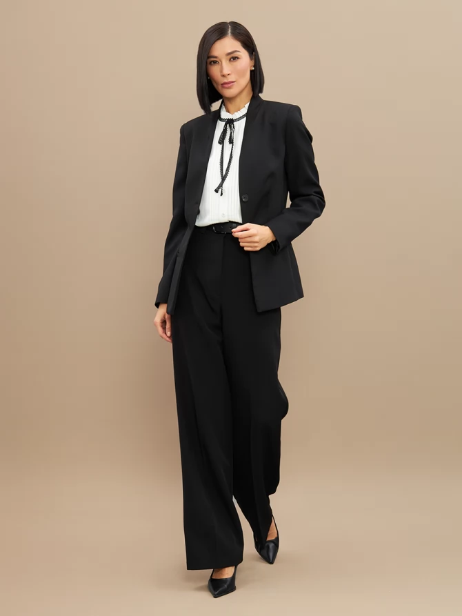 Жакет без воротника OD-876-1 черный